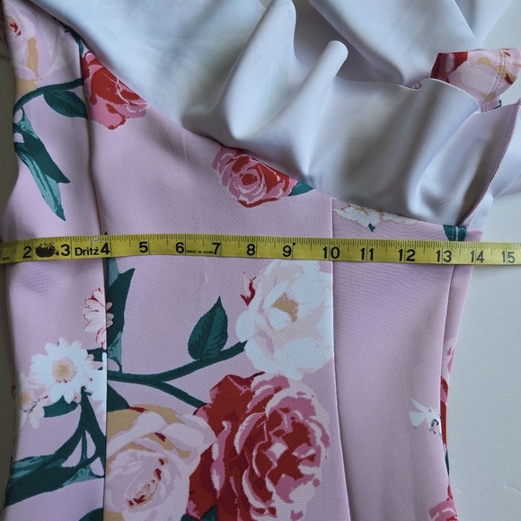Floral Off-Shoulder Guess Pink Dress - Picture 5 of 9